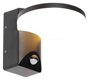 Външна стенна лампа черна с LED IP54 сензор за движение - Esmee