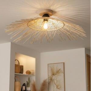 Brilagi - LED плафон CERIA BOHO 1xE27/40W/230V Ø 70 см бамбук/дъб