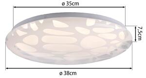 JUST LIGHT. 14009-16 - LED димируемо таванно осветително тяло ART PLAFO LED/20W/230V бяло + дистанционно управление