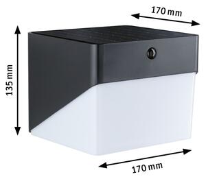 Paulmann 95746 - LED/2,3W IP44 Соларно стенно осветително тяло със сензор EILEEN 3,7/230V
