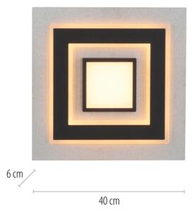 JUST LIGHT. 14439-21 - LED таванно осветително тяло CICHIO LED/18,5W/230V + LED/9W черно