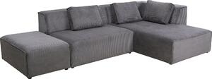 Ъглов диван Infinity Ottomane Cord Grey Right