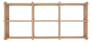 На няколко нива стенен рафт от масивен дъб в естествен цвят 37 cm Grid – OYOY Living Design