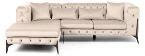 Ъглов диван Bellissima Velvet Taupe Left