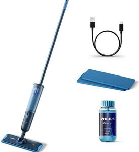 Подочистачка Philips XV3101/11, вертикална/ръчна, безжична, 0.312 л., време на работа до 50 минути, микрофибърна подложка, разделя чистата от мръсната вода за хигиенично миене, син