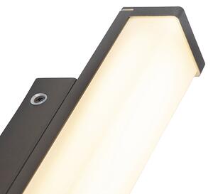Модерна стенна лампа черна 32см с LED IP44 - Cascada