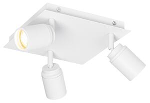 Интелигентен квадратен бял спот за баня с 3 светлини IP44 вкл. 3 Wifi GU10 50mm - Ducha