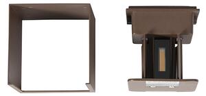 Външна стенна лампа ръждиво кафява с LED 2-светлина IP54 - Edwin