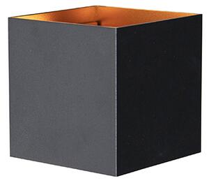 Външна стенна лампа черна със злато с LED 2-светлина IP54 - Edwin