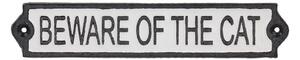 Знак от излято желязо 26x5 cm Beware of the Cat – Esschert Design