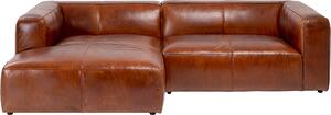 Ъглов диван Cubetto Leather Brown 170x270cm