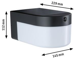 Paulmann 95747 - LED/2,3W IP44 Слънчева стенна лампа със сензор CALYNE 3,7/230V