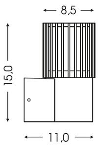 BRILAGI - Външно стенно осветително тяло ARMOR 1xGU10/35W/230V IP44 кафяво