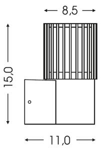BRILAGI - Външно стенно осветително тяло ARMOR 1xGU10/35W/230V IP44 сиво