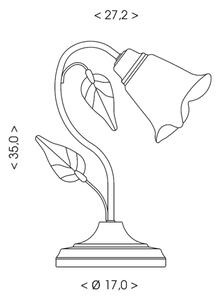 BRILAGI - Настолна лампа BLOSSOM 1xE27/40W/230V патина/месинг