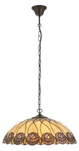 Endon 111985 - Полилей на верига Tiffany HUTCHINSON 3xE27/10W/230V Ø 50 см