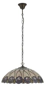 Endon 111985 - Полилей на верига Tiffany HUTCHINSON 3xE27/10W/230V Ø 50 см