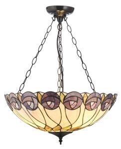 Endon 111872 - Полилей на верига Tiffany HUTCHINSON, 3xE27/60W/230V, диам. 50 cm