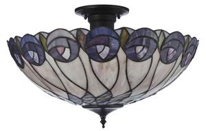 Endon 111906 - Прикрепен таванен полилей Tiffany HUTCHINSON 3xE27/10W/230V Ø 50 см