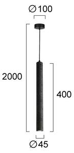 LED полилей на кабел LEONARD LED/7W/230V черен