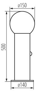 Kanlux 46084-Външна лампа със сензор STONO 1xE27/15W/230V 50 cm IP65 антрацит