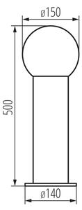 Kanlux 46083 - Външна лампа STONO 1xE27/15W/230V 50 см IP65 антрацит