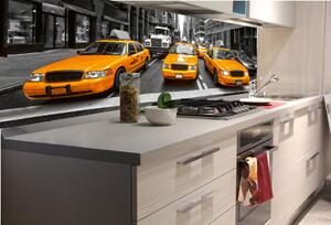 Фототапет за кухня - жълто такси 180 x 60 см