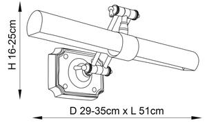 Endon 69833 - Осветително тяло за картини WINCHESTER 2xE14/6W/230V 51 см, месинг