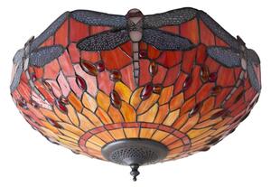 Endon 70721 - Плафон Tiffany DRAGONFLY, 2x E27/60W/230V, диаметър 41 см