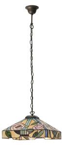 Endon 64385 - Полилей с верига Tiffany WILLOW 1xE27/60W/230V, диаметър 35 см