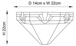 Endon 64288 - Настенно осветително тяло Tiffany NEVADA 1xE14/40W/230V