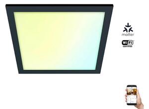 WiZ - LED Димируем плафон SUPERSLIM LED/12W/230V черен Wi-Fi