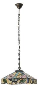 Endon 64385 - Полилей с верига Tiffany WILLOW 1xE27/60W/230V, диаметър 35 см