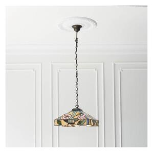 Endon 64385 - Полилей с верига Tiffany WILLOW 1xE27/60W/230V, диаметър 35 см