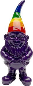 Деко Фигура Gnome Standing Rainbow Purple 11cm