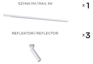 Zuma Line 3559 - Точково осветително тяло за релсова система LULU 3xGU10/35W/230V бяло
