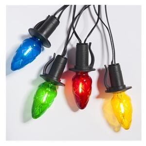 Разширителна външна LED гирлянда CONE FILAMENT 20xE10 14m цветна/топло бяла IP44