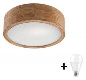 LED Плафон OAK 1xE27/10W/230V дъб Ø 27 см