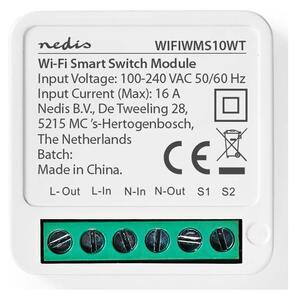 Nedis WIFIWMS10WT - Смарт превключвател SmartLife Wi-Fi 230V