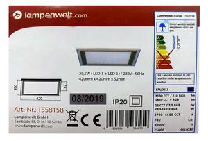 Lampenwelt - LED RGBW Димируем плафон LYNN LED/29,5W/230V + д.у