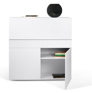Работна маса с бял плот 110x42 cm Focus - TemaHome