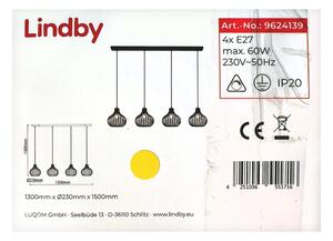 Lindby - Пендел FRANCES 4xE27/60W/230V