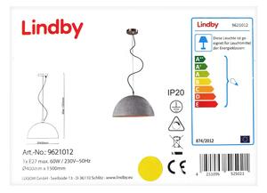 Lindby - Пендел JELIN 1xE27/60W/230V