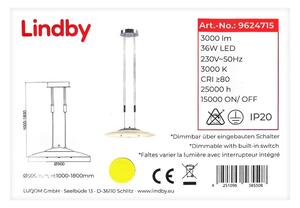 Lindby - LED Димируем пендел AMIDALA LED/36W/230V