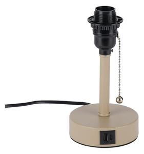 Brilagi - Настолна лампа TABLON с USB порт 1xE27/25W/230V бежова