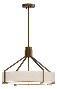 Open Design OR85648- Полилей на тръба DORETTO 4xE27/15W/230V Ø 50 см кафяв/бежов