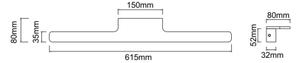 Open Design OR86119 - LED осветление за огледало LUCE LED/11W/230V 61,5 cm IP44 месинг