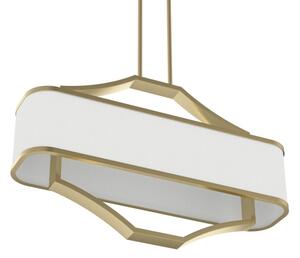 Open Design OR84856 - Полилей на штанга GERDO OVALE 6xE14/12W/230V месинг/бял