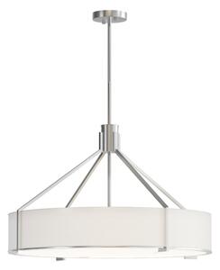 Open Design OR85655-Полилей на тръба DORETTO 6xE27/15W/230V Ø 70 cm матов хром/бял