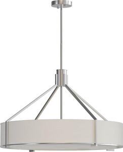 Open Design OR85655-Полилей на тръба DORETTO 6xE27/15W/230V Ø 70 cm матов хром/бял